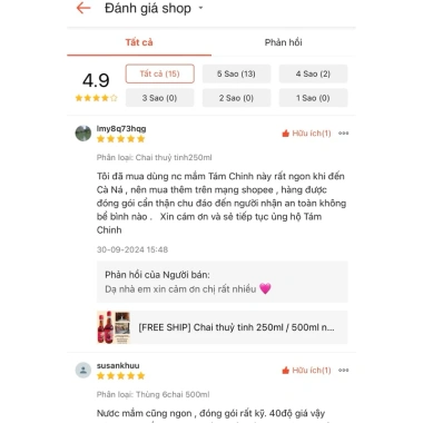 Thùng 6 chai nhĩ ĐB 50 độ đạm Nước Mắm Truyền Thống Tám Chinh Cà Ná 250ml - Giá 255.000đ