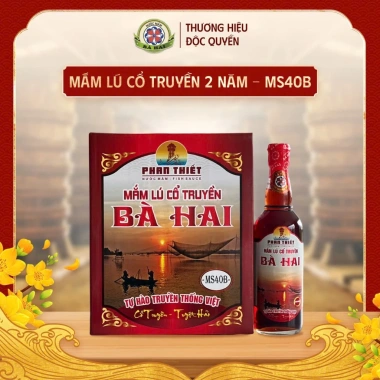 Thùng 6 chai Nước Mắm Nhĩ Lú Cá Cơm Đặc Biệt Bà Hai MS40B ủ 2 năm 500ml - 535.500₫