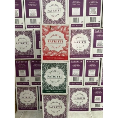 Thùng 6 chai Patritti Sparkling Grape Juice Úc 750ml - Nước ép nho thơm ngon, giảm giá 875.000 VND