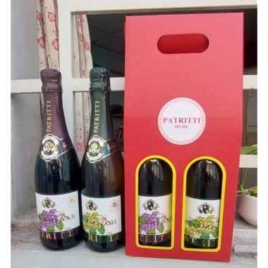 Thùng 6 chai Patritti Sparkling Grape Juice Úc 750ml - Nước ép nho thơm ngon, giảm giá 875.000 VND