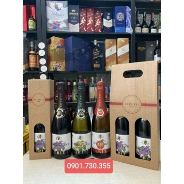 Thùng 6 chai Patritti Sparkling Grape Juice Úc 750ml - Nước ép nho thơm ngon, giảm giá 875.000 VND