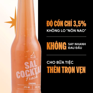 Thùng 6 chai SAL COCKTAIL vị đào 275ml - Giá chỉ 230.000₫, giảm 23k, ngon mát, tiện lợi 7