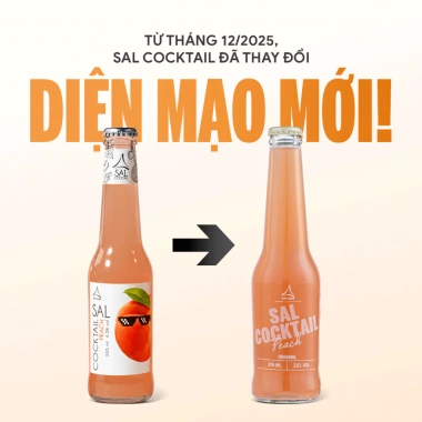 Thùng 6 chai SAL COCKTAIL vị đào 275ml - Giá chỉ 230.000₫, giảm 23k, ngon mát, tiện lợi 8