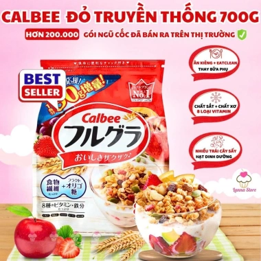 Thùng 6 gói Ngũ cốc Calbee Nhật Bản ăn kiêng giảm cân mix hoa quả, trái cây, sữa chua, ăn sáng - giá 1.113.000 VND 10 Thùng 6 gói Ngũ cốc Calbee Nhật Bản ăn kiêng giảm cân mix hoa quả, trái cây, sữa chua, ăn sáng - giá 1.113.000 VND 10