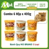 Thùng 6 Hộp Bánh Quy Giòn NoBrand 400g Mix Bơ Dừa ChocoChip - Chính Hãng, 402.000₫