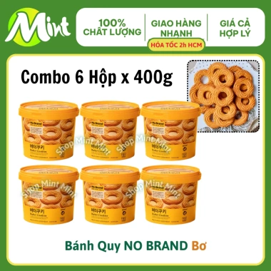 Thùng 6 Hộp Bánh Quy Giòn NoBrand 400g Mix Bơ Dừa ChocoChip - Chính Hãng, 402.000₫