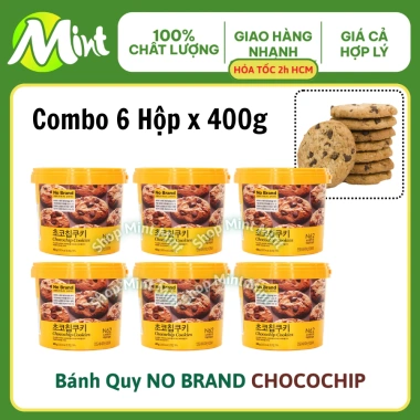 Thùng 6 Hộp Bánh Quy Giòn NoBrand 400g Mix Bơ Dừa ChocoChip - Chính Hãng, 402.000₫