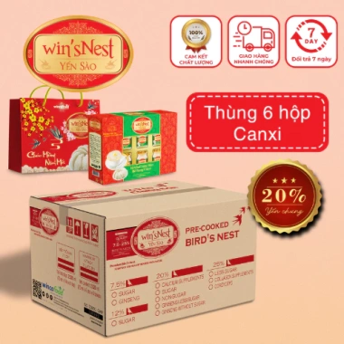 Thùng 6 Hộp Yến Sào cao cấp win'sNest - Tổ Yến Chưng Sẵn Bổ Sung Canxi 20% - 2.275.000₫