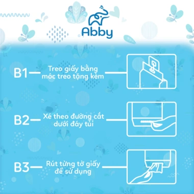 Thùng 6 Khăn Giấy Rút Treo Tường Abby 1.280 Tờ - Nhỏ Gọn, Cao Cấp, Đa Năng, 3 Móc Treo - Giá 175.705₫