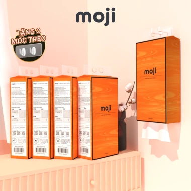 Thùng 6 túi Giấy rút treo tường MOJI 4 lớp 100% bột gỗ nguyên sinh không tẩy trắng - Tặng 3 móc treo, giảm giá tới 18% 7