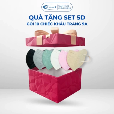 Thùng 600-500 Khẩu Trang 5D + 10 9A Hải An Mask 3 Lớp Kháng Khuẩn Chống UV