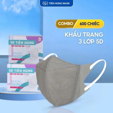 Thùng 600 khẩu trang 5D Tiến Hùng chính hãng công nghệ Nhật, kháng khuẩn