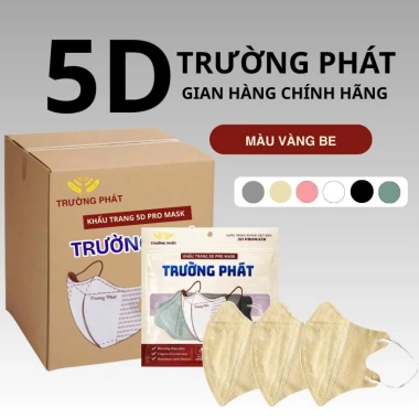 Thùng 600/400 khẩu trang 5D TRƯỜNG PHÁT kháng khuẩn, lọc bụi, chống UV - 35.000₫