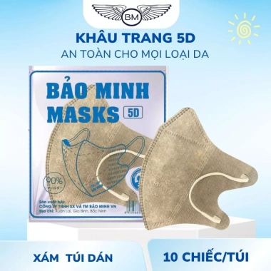 Thùng 700 khẩu trang 5D Bảo Minh - Kháng khuẩn, chống bụi, UV, chỉ 150.000đ