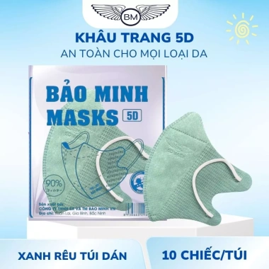 Thùng 700 khẩu trang 5D Bảo Minh - Kháng khuẩn, chống bụi, UV, chỉ 150.000đ