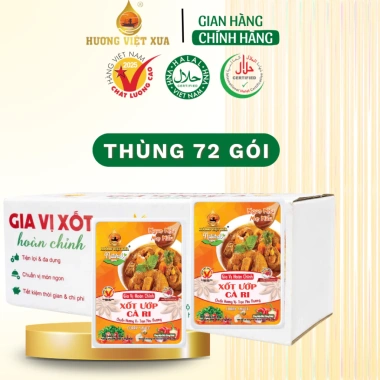 Thùng 72 Gói Xốt Ướp Cà Ri Gia Vị Hoàn Chỉnh Hương Việt Xưa 82g Giảm giá mạnh