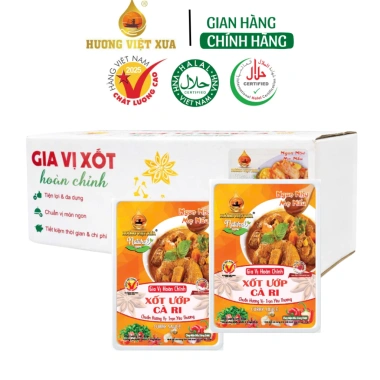 Thùng 72 Gói Xốt Ướp Cà Ri Gia Vị Hoàn Chỉnh Hương Việt Xưa 82g Giảm giá mạnh