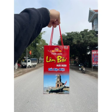 Thùng 8 chai 0,5L Nước Mắm Lâm Bão Nút Đỏ 27 độ đạm cốt cá Chính hãng giá 209.500₫ 3