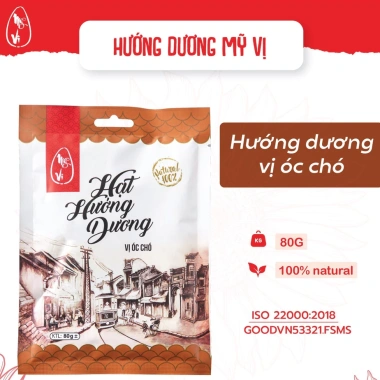 Thùng 80 gói hạt hướng dương vị óc chó 80g - Giá ưu đãi 850.000, giảm mạnh, dinh dưỡng cao