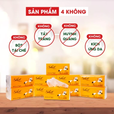 Thùng 9 giấy ăn rút Silkwell 200 tờ 3 lớp Mềm mịn, không tẩy trắng - 117.000 VND 6 Thùng 9 giấy ăn rút Silkwell 200 tờ 3 lớp Mềm mịn, không tẩy trắng - 117.000 VND 6