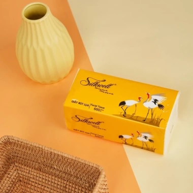 Thùng 9 giấy ăn rút Silkwell 200 tờ 3 lớp Mềm mịn, không tẩy trắng - 117.000 VND