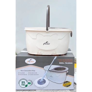 Thùng chổi lau nhà 360 độ Tomas - Xô cây lau nhà thay thế, tiện lợi, giá 170.000đ