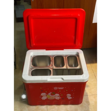Thùng đá 38 lít 4 khay inox đựng tooping - Tiện lợi, Giá ưu đãi 640.000₫ 5