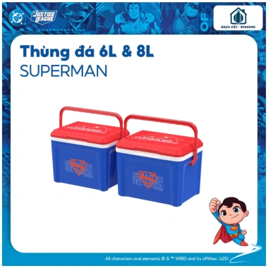 Thùng Đá Giữ Nhiệt Mini Superman 6L Cao Cấp, An Toàn, Giữ Lạnh Lâu, Giá Ưu Đãi 148.000 VND