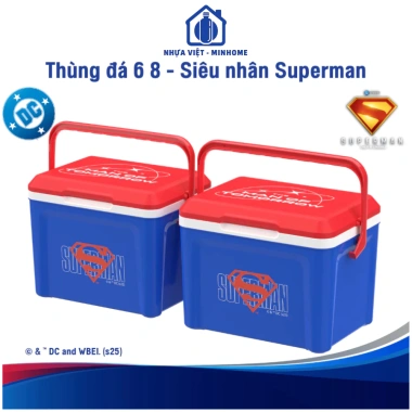 Thùng Đá Giữ Nhiệt Mini Superman 6L Cao Cấp, An Toàn, Giữ Lạnh Lâu, Giá Ưu Đãi 148.000 VND