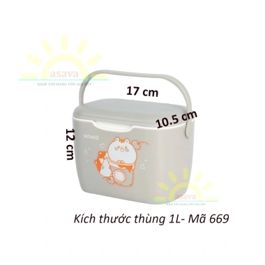 Thùng Đá Hitaco 1L Mini Siêu Nhỏ Gọn, Xinh Xắn, Tiện Dụng - Giá Gốc 60.000, Giảm còn 48.000 2