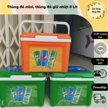 Thùng đá mini 8L giữ nhiệt, thiết kế giau màu ngẫu nhiên - Giá chỉ 119.000₫