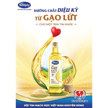 Thùng dầu ăn SIMPLY ĐẬU NÀNH GẠO LỨT 1L (12 chai) - Giá ưu đãi 850k, an toàn sức khỏe