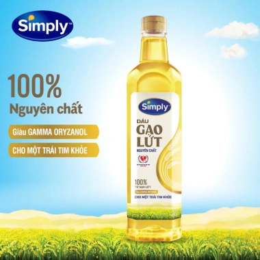 Thùng dầu ăn SIMPLY ĐẬU NÀNH GẠO LỨT 1L (12 chai) - Giá ưu đãi 850k, an toàn sức khỏe 4 Thùng dầu ăn SIMPLY ĐẬU NÀNH GẠO LỨT 1L (12 chai) - Giá ưu đãi 850k, an toàn sức khỏe 4