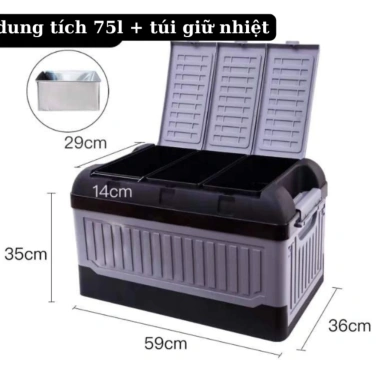 Thùng đựng đồ du lịch 75L cho cốp xe ô tô - Tiết kiệm, tiện lợi, giảm giá 449.000₫ 9