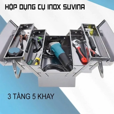 Thùng Đựng Đồ Nghề Inox 304 3 Tầng 5 Ngăn - Chống Han Rỉ, Giá Ưu Đãi 499.000₫