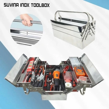 Thùng Đựng Đồ Nghề Inox 304 3 Tầng 5 Ngăn - Chống Han Rỉ, Giá Ưu Đãi 499.000₫