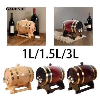 Thùng gỗ lão hóa Garende có giá đỡ, quà tặng cổ điển, spigot - Thùng bia rượu vang, rượu mạnh, giá 328.900₫ 2