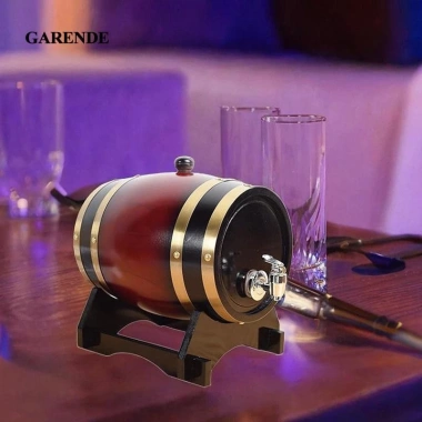 Thùng gỗ lão hóa Garende có giá đỡ, quà tặng cổ điển, spigot - Thùng bia rượu vang, rượu mạnh, giá 328.900₫ 7