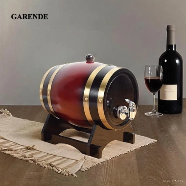 Thùng gỗ lão hóa Garende có giá đỡ, quà tặng cổ điển, spigot - Thùng bia rượu vang, rượu mạnh, giá 328.900₫ 8