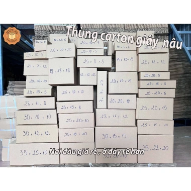 Thùng hộp carton size nhỏ, thùng giấy đa kích thước giá rẻ HCM - 5.500₫ 2