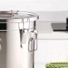 Thùng inox đa năng 12-100L nắp khóa Đựng gạo, nước, bột, hạt, tiết kiệm không gian, giá 380.000 4