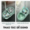 Thùng lau nhà Hokori - Cây lau xoay 360°, bông sợi cao, tay kéo, móc treo - 317.000₫ 9