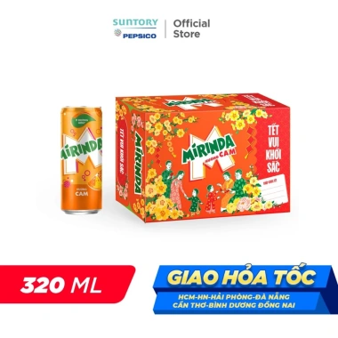 Thùng Mirinda Cam 320ml Lon - Nước Ngọt Có Gaz Giảm Giá 3.3, Chỉ 230.000₫