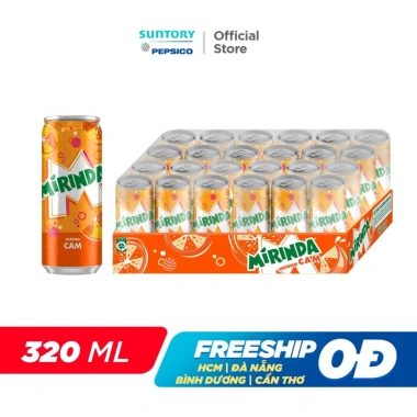 Thùng Mirinda Cam 320ml Lon - Nước Ngọt Có Gaz Giảm Giá 3.3, Chỉ 230.000₫