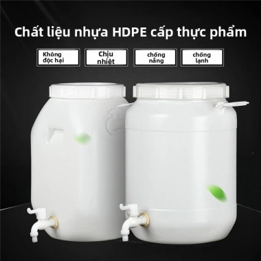 Thùng nhựa 25L cấp thực phẩm có vòi - Thùng nước 20kg, rửa tay, 30L giá chỉ 172.000₫ 5