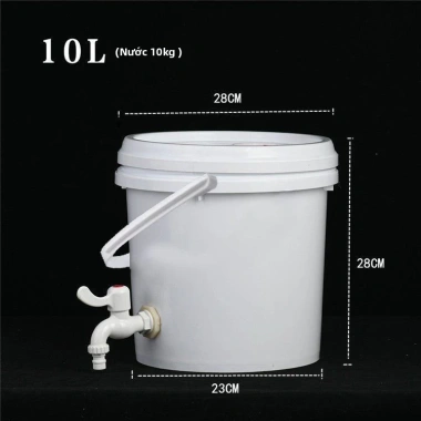 Thùng nhựa 25L cấp thực phẩm có vòi - Thùng nước 20kg, rửa tay, 30L giá chỉ 172.000₫ 10