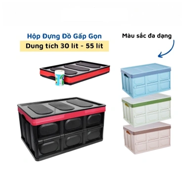 Thùng nhựa gấp gọn cho xe hơi - Đựng đồ tiện lợi, giảm giá 18% chỉ 129.000₫