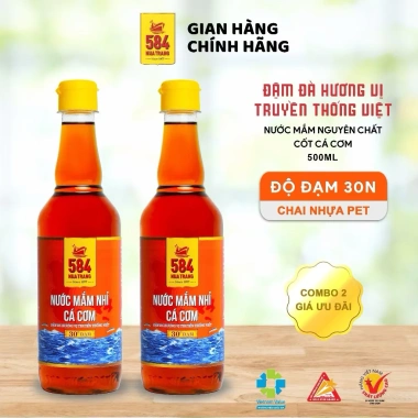 Thùng Nước Mắm Cá Cơm Nha Trang 584-30 Đạm 500ml - Giá ưu đãi 102.000 VND