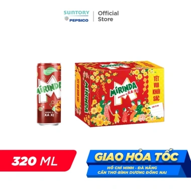 Thùng Nước Ngọt Mirinda Xá Xị 320ml Có Gaz - Giải Khát Thơm Ngon, Giá Sale 212.000đ