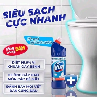 Thùng Nước Tẩy Bồn Cầu Vim Xanh Biển 880ml – Diệt Khuẩn, Làm Sạch Toilet Nhanh, Giá Ưu Đãi 335.000₫